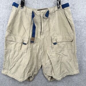 VTG Abercrombie & Fitch Belted Cargo Shorts Mens Large Y2K Baggy Adirrondack